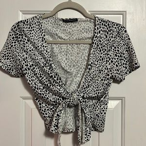 Black & White Leopard Brandy Melville top